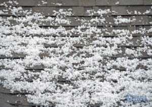 storm damage to a roof